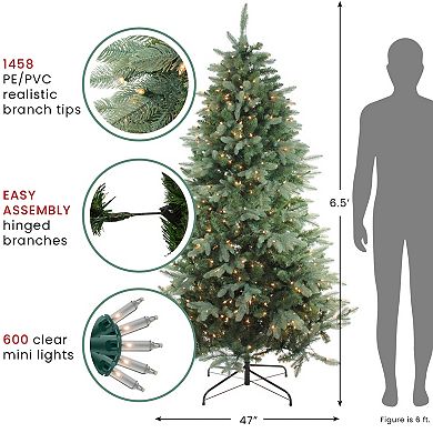 Northlight Seasonal 6.5-ft. Pre-Lit Washington Frasier Fir Artificial Christmas Tree