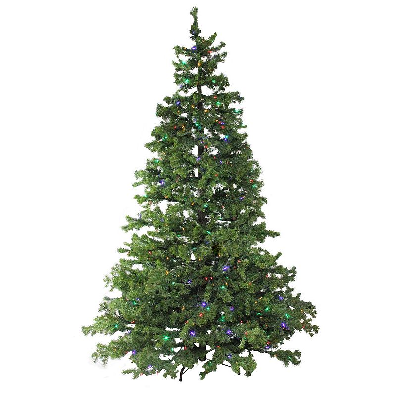 Northlight Seasonal 7.5-ft. Pre-Lit LED Pine Artificial Christmas Tree, Gre