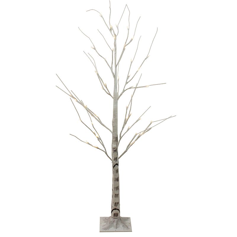 Northlight Seasonal 4 Lighted White Birch Tree Decoration