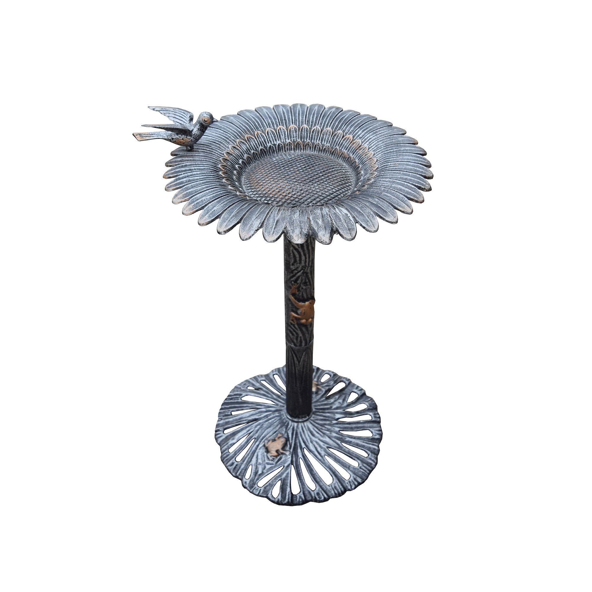 Oakland Living Sunflower Birdbath - Outdoor, Multicolor