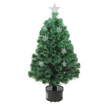 Northlight Seasonal 3' Pre-Lit Fiber Optic Artificial Christmas Tree with Stars