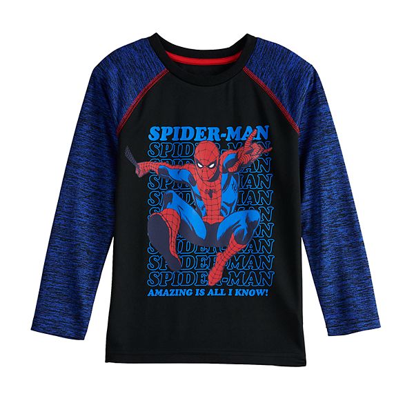Spider man Boys Top Blue 4-12 years Brand New 
