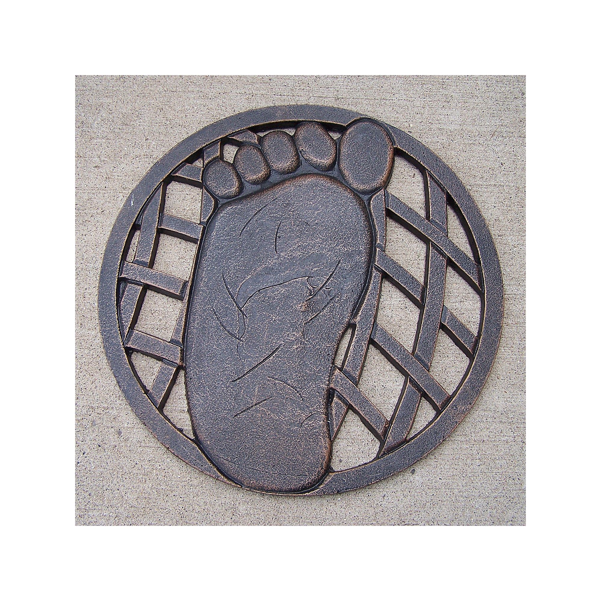 Oakland Living Footprint Garden Stepping Stone - Left - Outdoor, Multicolor