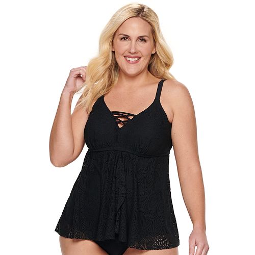 flyaway tankini top plus size