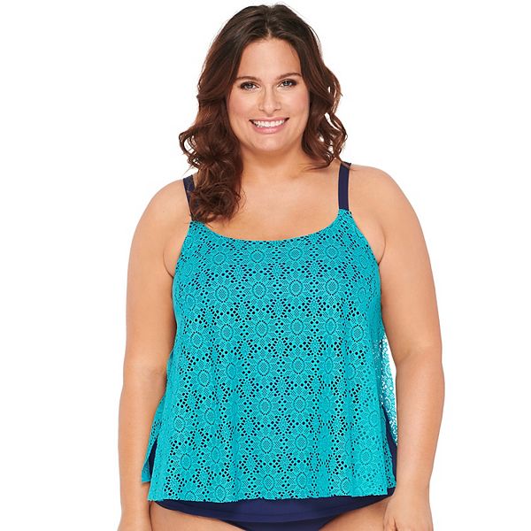 Plus Size Croft & Barrow® Vented Tankini Top