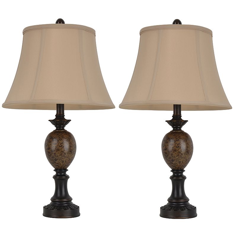 Mae Table Lamp 2-piece Set, Brown