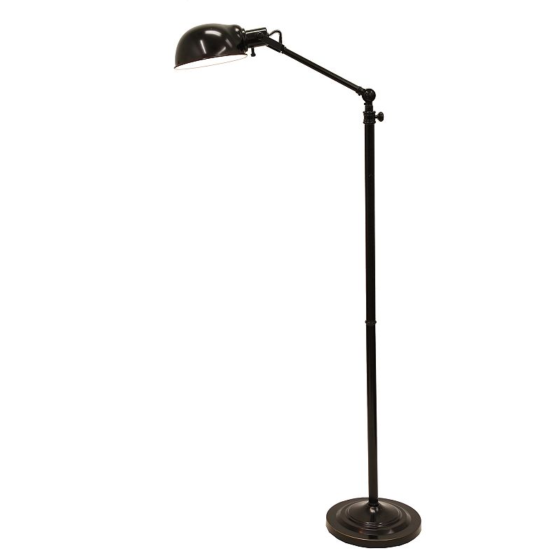 Dane Adjustable Pharmacy Floor Lamp, Brown