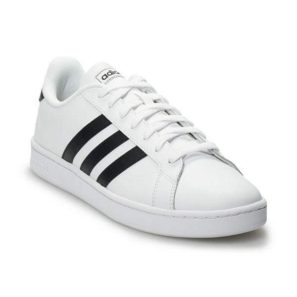 adidas adidas Grand Court White Black Men Classic Casual Lifestyle Shoes Sneaker F36392 