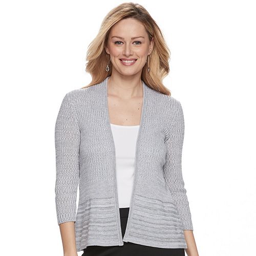 Women's Apt. 9® Ribbed Peplum Cardigan