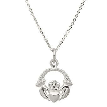 Sterling Silver Claddagh Pendant Necklace