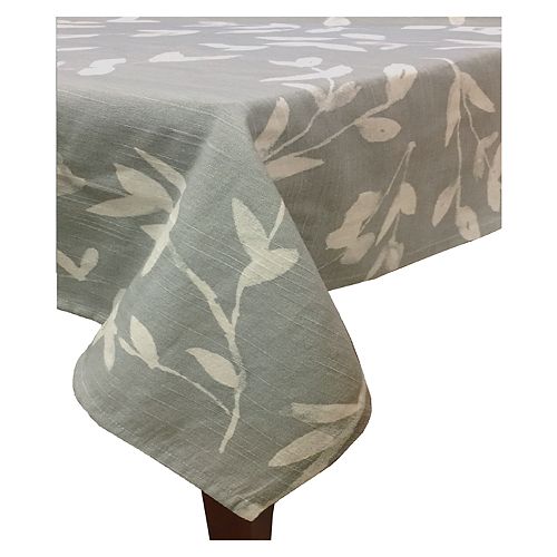 Food Network™ Gray Leaf Print Tablecloth