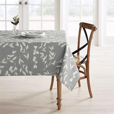 Food Network™ Gray Leaf Print Tablecloth