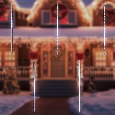 Northlight Seasonal 10 Dripping Icicle Snowfall Christmas Light Tubes