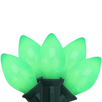 Northlight Seasonal 25 Opaque Green C7 Christmas Lights Bulb.