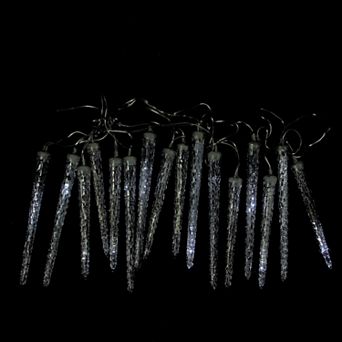 Northlight Seasonal 16 Dripping Transparent Icicle Snowfall Christmas Light Tubes