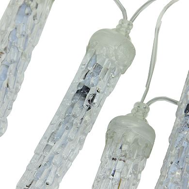Northlight Seasonal 16 Dripping Transparent Icicle Snowfall Christmas Light Tubes