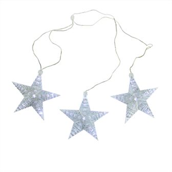 Northlight Seasonal 3 Cascading White Snowfall LED Star Christmas Lights