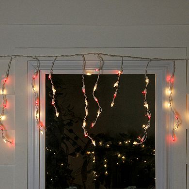 Northlight Seasonal 150 Red & Clear Mini Icicle Christmas Lights