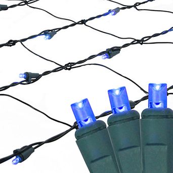 Northlight Seasonal Blue LED Mesh Net Christmas Lights