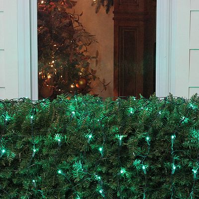 Northlight 4 x 6 Green LED Wide Angle Christmas Net Lights Green Wire