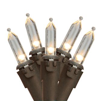 Northlight Seasonal 100 Clear LED Brown Wire Mini Christmas Lights
