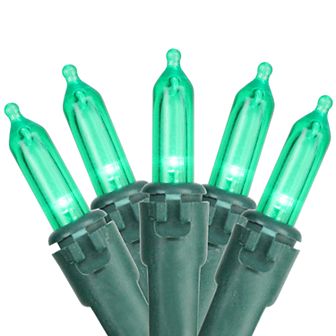 Northlight Seasonal 100 Green LED Green Wire Mini Christmas Lights