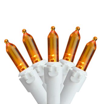 Northlight Seasonal 100 Orange LED White Wire Mini Christmas Lights