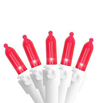 Northlight Seasonal 100 Red LED White Wire Mini Christmas Lights