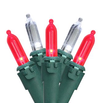 Northlight Seasonal 100 Red & Clear LED Green Wire Mini Christmas Lights