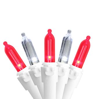Northlight Seasonal 100 Red & Clear LED White Wire Mini Christmas Lights
