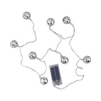 Northlight Seasonal 8 LED Silver Jingle Bell Battery Operated Christmas Lights