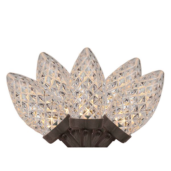 Northlight Seasonal 100 White Faceted LED C9 Christmas Lights