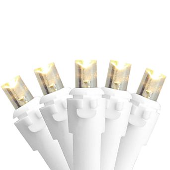 Northlight Seasonal 100 Warm White LED Wide Angle Christmas Lights with White Wire