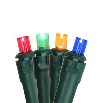 Northlight Seasonal 100 Multi-Color LED Green Wire Wide Angle Christmas Lights