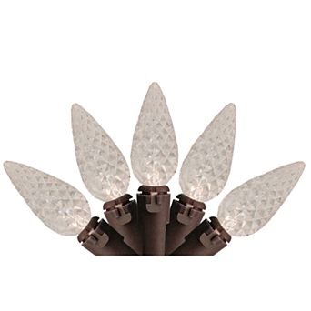 Northlight Seasonal 70 White LED Faceted C6 Christmas Lights