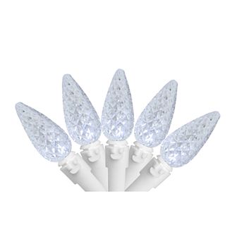 Northlight Seasonal 70 Pure White Faceted LED C6 White Wire Christmas Lights
