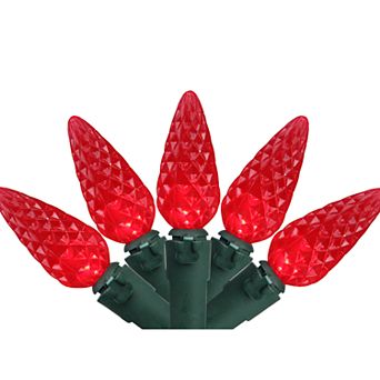 Northlight Seasonal 70 Red Faceted LED C6 Christmas Lights