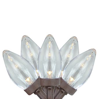 Northlight Seasonal 25 Clear LED C7 Brown Wire Christmas Lights