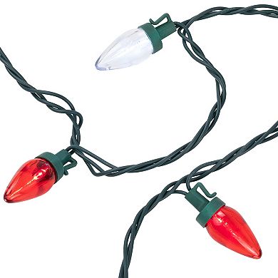 Northlight Seasonal 25 Red & White LED C7 Christmas Lights