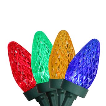 Northlight Seasonal 100 Multi-Color Faceted LED C7 Christmas Lights