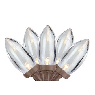 Northlight Seasonal 25 Clear LED C9 Brown Wire Christmas Lights