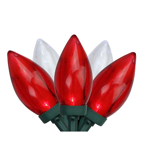 Northlight Seasonal 25 Red & White LED C9 Christmas Lights