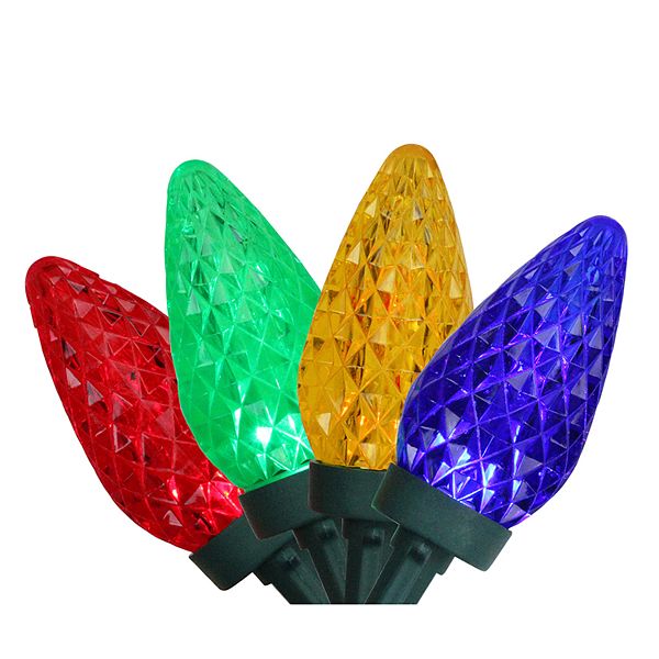 Northlight Seasonal 100 Multi-Color Faceted LED C9 Christmas Lights