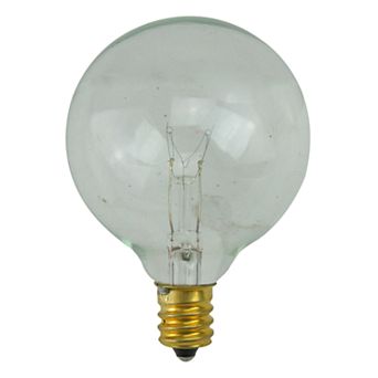 Northlight Seasonal 25 Clear Incandescent G50 Replacement Christmas Bulbs
