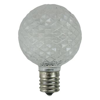 Northlight Seasonal 25 Clear Faceted LED G50 Replacement Christmas Bulbs