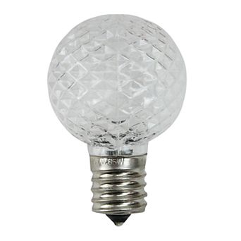 Northlight Seasonal 25 Clear Faceted LED G40 Replacement Christmas Bulbs