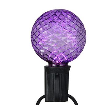 Northlight Seasonal 25 Purple Faceted LED G50 Replacement Christmas Bulbs