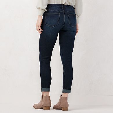 Petite LC Lauren Conrad Cuffed Skinny Ankle Jeans