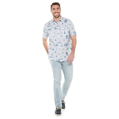 Big & Tall Croft & Barrow® Classic-Fit Plaid Quick-Dry Dobby Button-Down Shirt