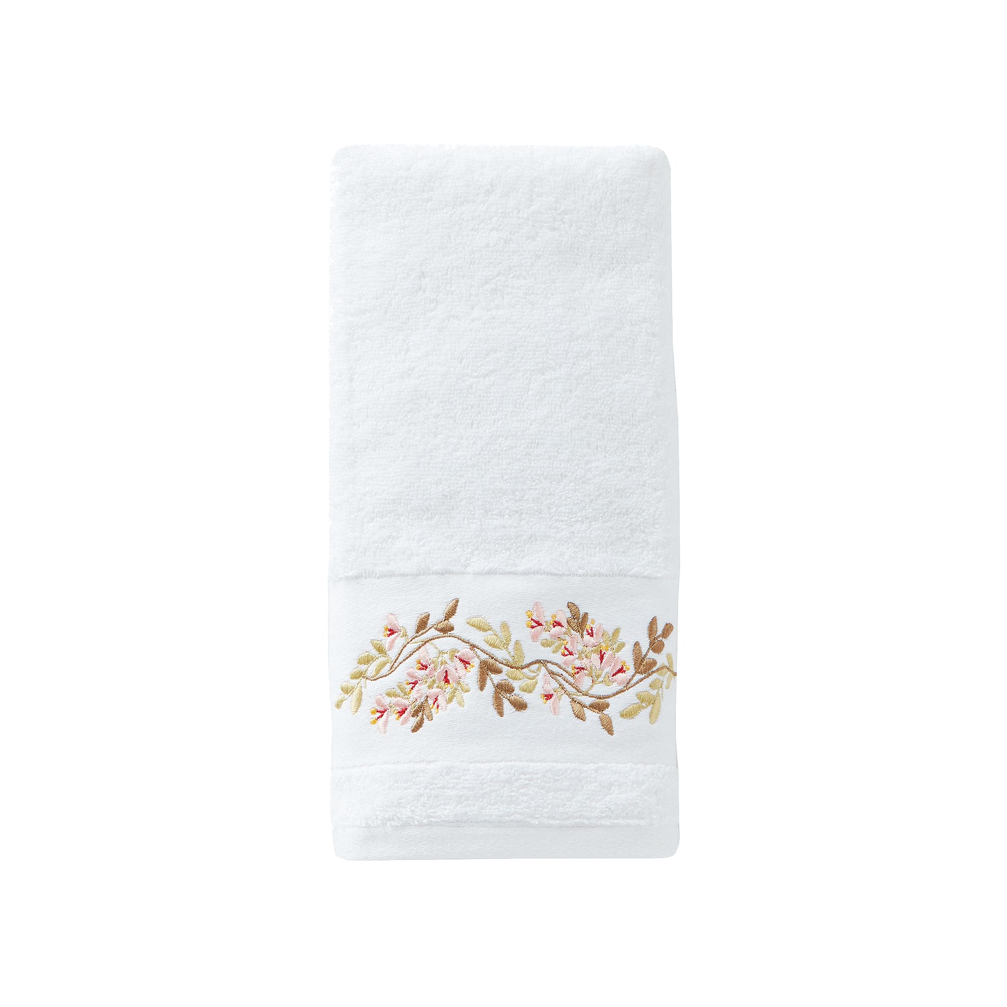 Saturday Knight, Ltd. 2-pack Misty Floral Hand Towel Set, White